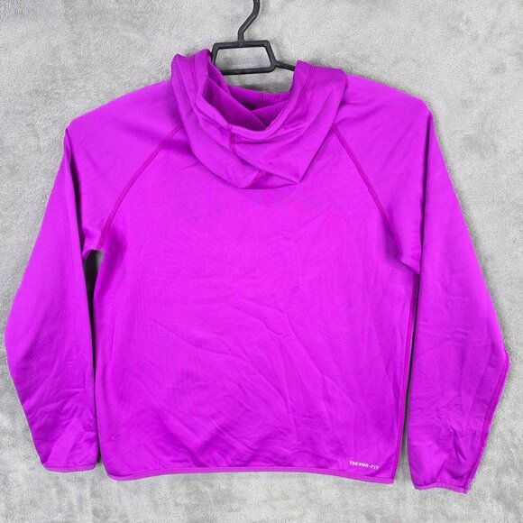 Womens Nike Therma Fit Purple Hoodie Sweatshirt Drawstring Polyester Size M - Picture 4 of 8